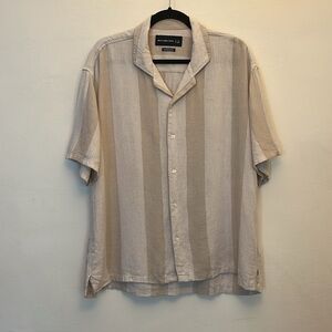 Striped linen button down